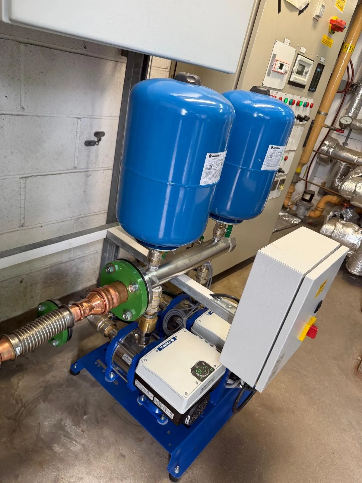 Finished Lowara cold water booster set replacement in Grangemouth